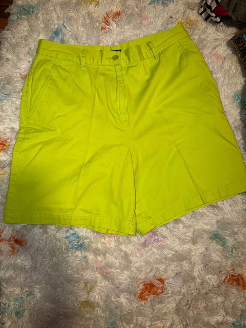 Vintage Ralph Lauren Neon Lime Women's Bermuda Shorts